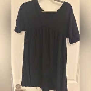 Casual Black TShirt Dress